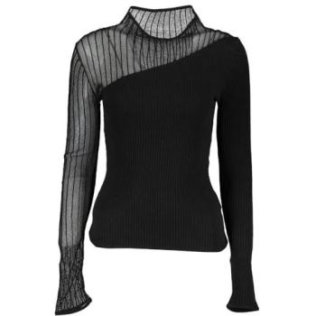 Patrizia Pepe XS Black Poly Polyester Crew Neck Top