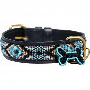 Collare Elegante Ombima in Turquoise/Teal per Cani M con Guinzaglio