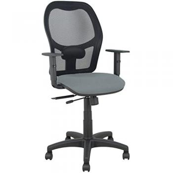 Silla Alocén con malla negra y asiento gris Bali