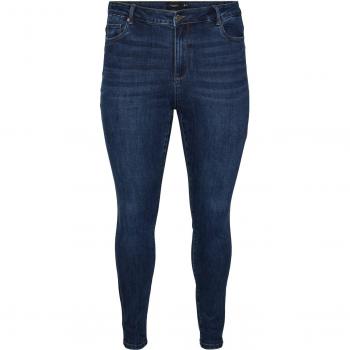 Vero Moda Curve Jeans Phia 10285012 Dunkelblau Skinny Fit