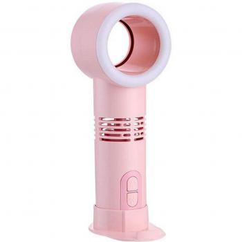 USB-aufladbarer tragbarer Auto-Fan: Multifunktionales Licht & Luftkühler ohne Blatt – perfekt für Outdoor, Selfie und Schönheit