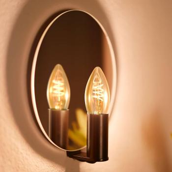 Lampadina LED E14 B35 oro 2,5W