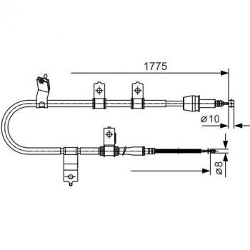 Feststellbremse Seilzug hinten rechts Bosch 1 987 482 077