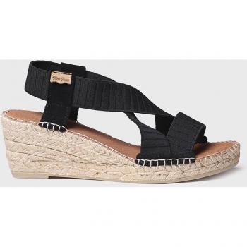 Sandalias de Cuña de Mujer con Tiras Elásticas y Plataforma de Esparto (Toni Pons TURA-TR)
