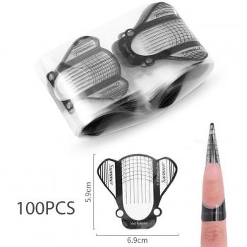 Ensemble d'extensions d'ongles en gel avec faux ongles français dorés
