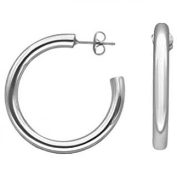 Boucles Créoles Argentées 36mm