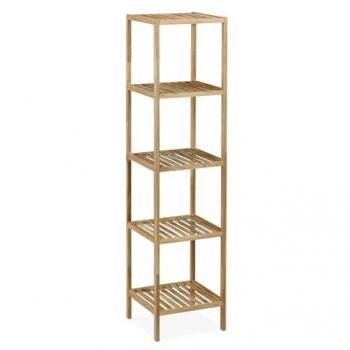 Mobiletto bagno noce 146×35,5×35,5 cm – 5 ripiani – Natura