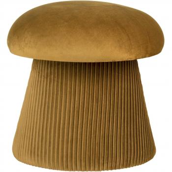Hampton Pouf Ø39cm Velour in Ocker