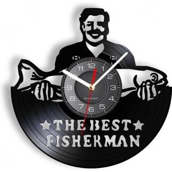 Reloj de pared para amantes de la pesca