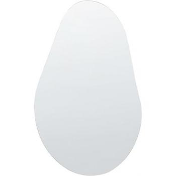 Oval Silver Frameless Wall Mirror 40 x 65 cm Decorative Hanging