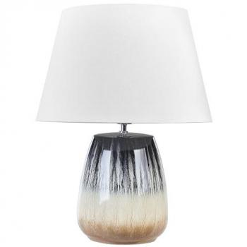 Lampe de Bureau Céramique Gris-Beige CIDRA