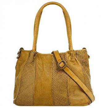 Samantha Look Tragetasche, echtes Leder, aus Italien