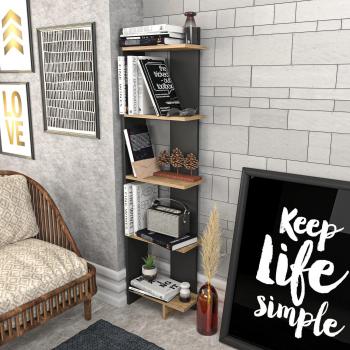 Alice 5-Tier Corner Bookshelf