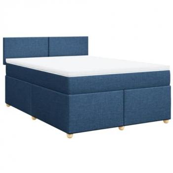 Vidaxl Sommier Latté Bleu 140x200 cm – Matelas Inclus