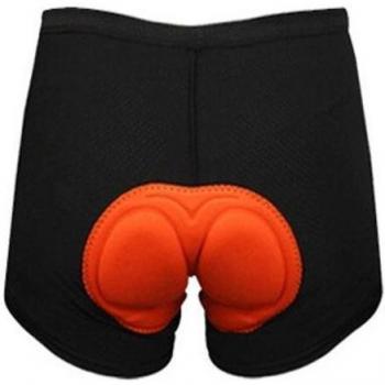 Unisex Black Padded Cycling Shorts, Sponge Gel 3D Padding, Comfortable Underwear, Sizes S-XXXL