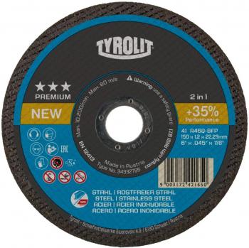 Disque de coupe acier inox 115x1,0mm A60Q-BFKA Tyrolit