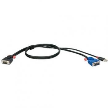 HD15M+USB‑AM KVM‑Kabel Lindy, 1 m