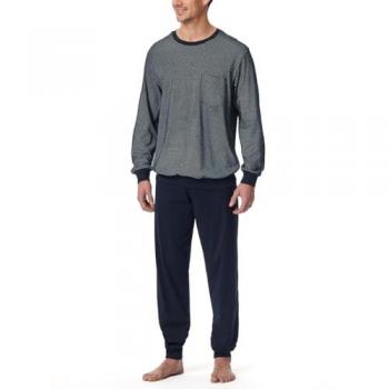 Schiesser Pyjama Comfort Essentials Schlafanzug Schlafmode Bequem für Herren