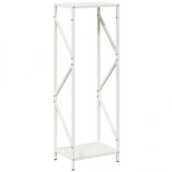 White Firewood Rack 34x25x100 cm Cold-Rolled Steel by vidaXL