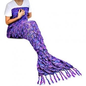 Mermaid Tail Blanket with Fish-scale Detail, Gorgeous & Cozy Blanket, Sleeping Bag