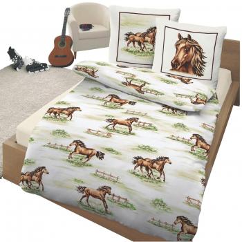 Sparset 3-tlg. weiß 135x200 cm (80x80 cm)