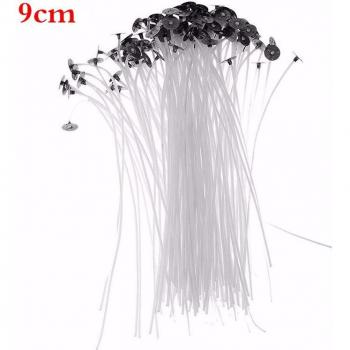 Mechas para fabricación de velas, 100 unidades, sin humo, algodón encerado, longitudes variadas