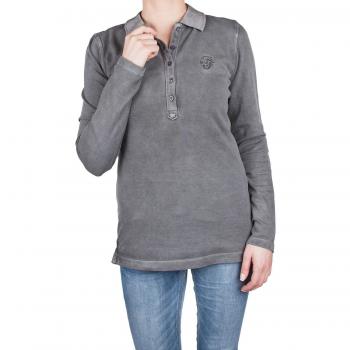 Tom Tailor Langarm-Polo Team Shirt in Grau M