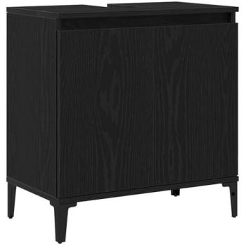 Bureau Sous-Evier Vidaxl Chêne Noir 58x33x60 cm Bois d’Ingénierie