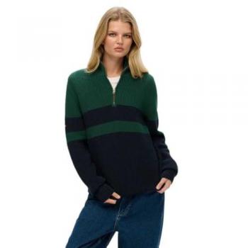 Superdry Maglione Classic a Righe Navy / Verde XL