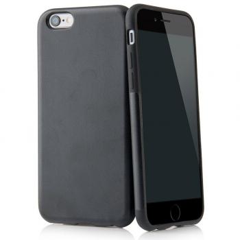 Thin Fit Soft‑Feel Cover für iPhone 6 und 6s – Kunstleder Schwarz
