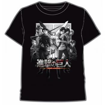 Ataque a los Titanes – Camiseta Negra T.M. Premium