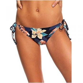 Roxy Bas de Bikini tie-Side imprimé Femme, Anthracite tropicoco, Taille L