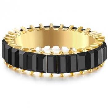 Yokoamii Ring in Gelbgold mit Glaskristall für Damen