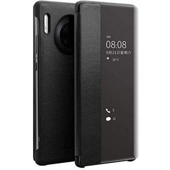 HUAWEI Mate30 Pro Étui Flip Smart View, Accessoire Authentique, Noir