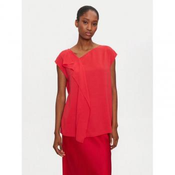 Hugo Bluse Cilane‑1 50430654 Rot Relaxed Fit – Baumwolle, Größe XL