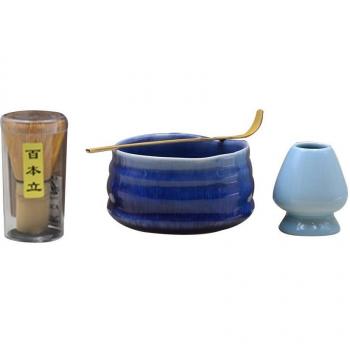 Ceramic Matcha Ritual Set: Bowl, Whisk, Holder