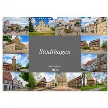 Stadthagen Impressionen Wandkalender 2024 DIN A3 quer