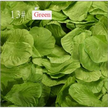 Silk Rose Petals for Weddings Green Gold Black 500pcs