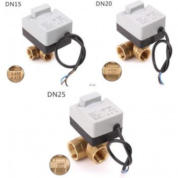 3-Way Motorized Ball Valve AC220V for Air Conditioning
