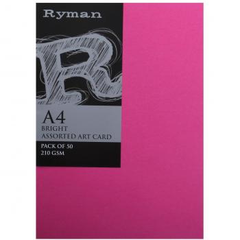 Ryman Bright 210 GSM Art Card A4 200 Count