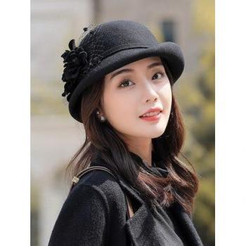 Beckyruiwu Women's Formal Wool Felt Hat
