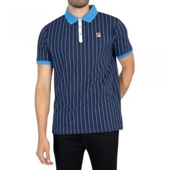 Fila Men's Classic Vintage Striped Polo Shirt