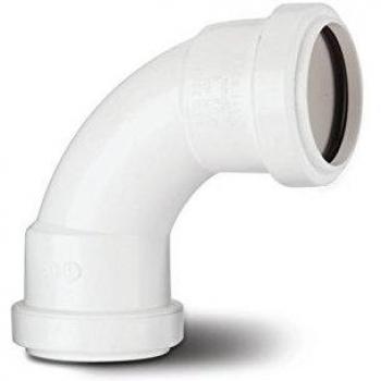 Polypipe Plastic Swept Bend 90 Degrees, White