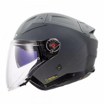 Casco Jet Ls2 OF603 Infinity II Solid Concrete Grigio Opaco M