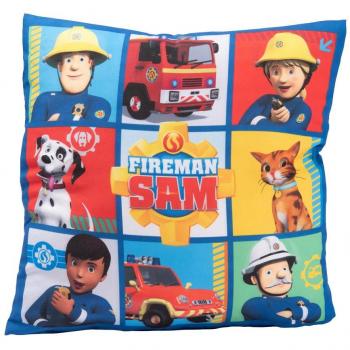 Coussin peluche Sam le pompier 30 x 30 cm
