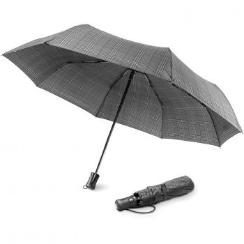 Boy® 8‑Rippen Windschutz‑Taschenschirm – Stark, Leicht, Für Alle – Grau