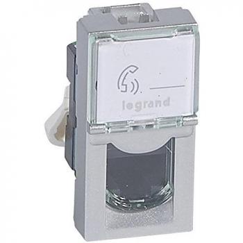 Prise Mosaïque RJ45 Catégorie 6 FTP Aluminium Legrand