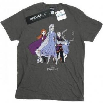 Disney Women's Frozen 2 Distressed Graphic Cotton Boyfriend T-Shirt