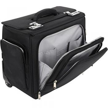 Bowatex Business Akten Pilotentrolley Koffer, Laptop-Fach, Schwarz, 43x37x24 cm