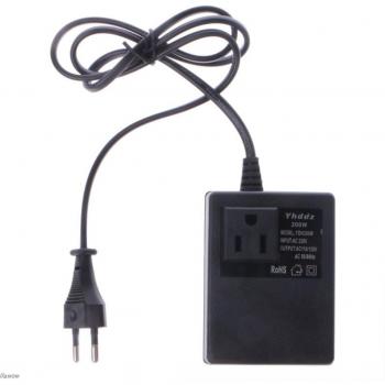 Transformador Portátil 200 W – 220 V a 110 V, Enchufe UE